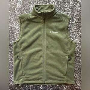 Columbia Sportswear Fleece Zipper Vest Size Large (Army Green)